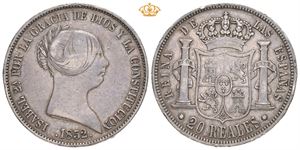 Isabella II, 20 reales 1852. Sevilla
