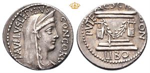 L. Aemilius Lepidus Paullus and L. Scribonius Libo, 62 BC. AR denarius (3,95 g)