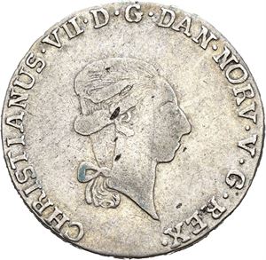 CHRISTIAN VII 1766-1808, KONGSBERG. 1/3 speciedaler 1798. S.4