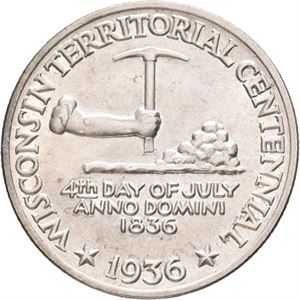 1/2 dollar 1936. Wisconsin Territorial Centennial