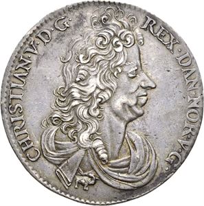 CHRISTIAN V 1670-1699, KONGSBERG Speciedaler 1694. "Det klipperne…". S.12