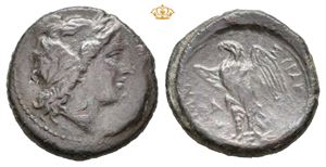 SICILY, Syracuse. Hiketas II. 287-278 BC. Æ litra (24 mm; 9,66 g)
