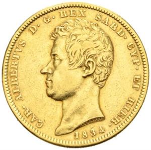 Sardinia, Carlo Alberto, 100 lire 1834.