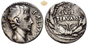 Augustus. AD 27 - AD 14. AR denarius (3,17 g).
