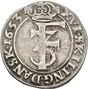 FREDERIK III 1648-1670. 1 mark 1653. S.73