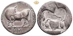 LUCANIA, Sybaris. Circa 550-510 BC. AR nomos (6,57 g)