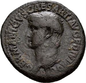 Germanicus d.19 e.Kr., Æ as, Roma 40-41 e.Kr. R: Innskrift rundt stor SC