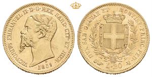 Sardinia, Vittorio Emanuele II, 20 lire 1859