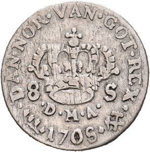 Frederik IV, 8 skilling 1708