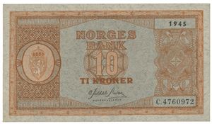 10 kroner 1945. C.4760972.