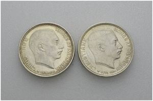 Lot 2 stk. 2 kroner 1915 og 1916