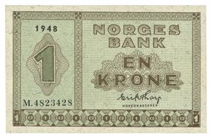 1 krone 1948. M4823428