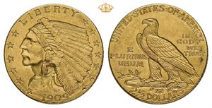 2 1/2 dollars 1909