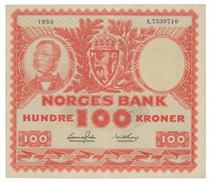 100 kroner 1950. A.7339710