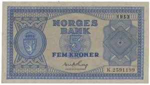 5 kroner 1953 K