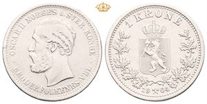 1 krone 1904. Liten kantskade/minor edge nick