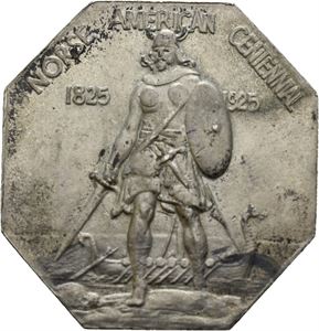 Norse-American centennial 1925. Sølv. 30 mm. Tynn blankett