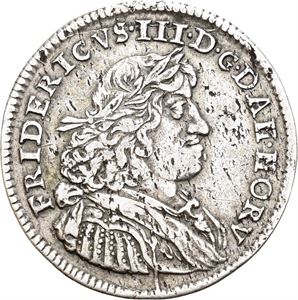 FREDERIK III 1648-1670 2 mark 1667. S.51